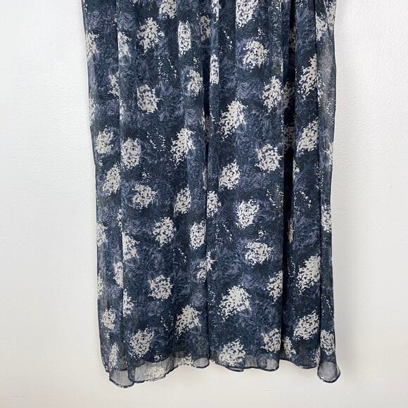 Joie Limited Edition Navy Floral Baltic Print Swing Dress Summer Chic Medium - Picture 4 of 10